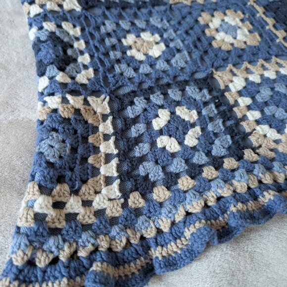 Ricki's Blue and Cream Crochet Top - Picture 2 of 7